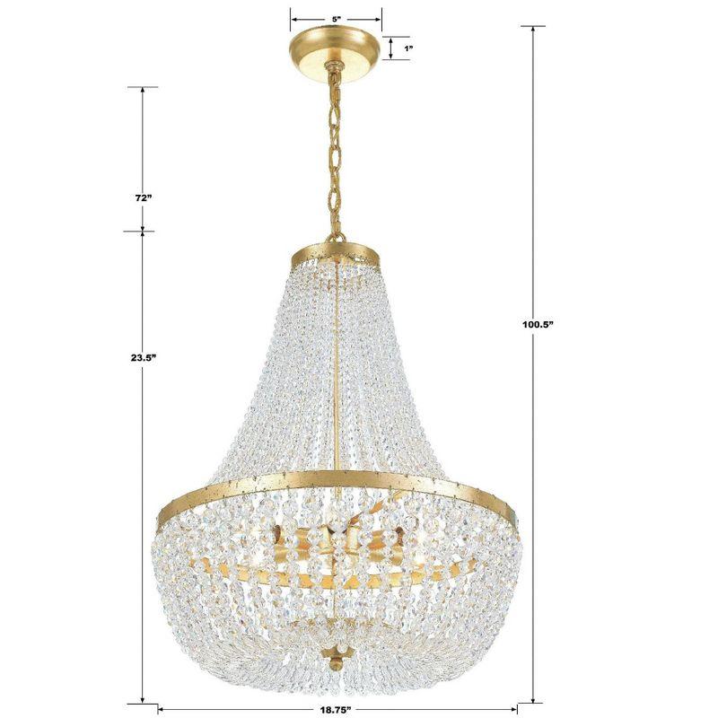 Crystorama Lighting Rylee 6 - Light Chandelier in  Antique Gold