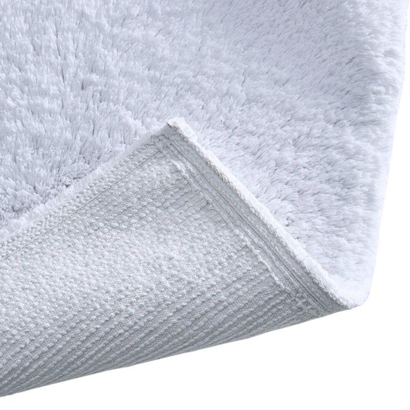 Ritzy White Cotton Tufted 2-Piece Bath Rug Set