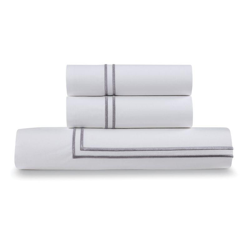 Ella Jayne 100% Cotton Percale 3 Piece Duvet Set with Satin Stitching