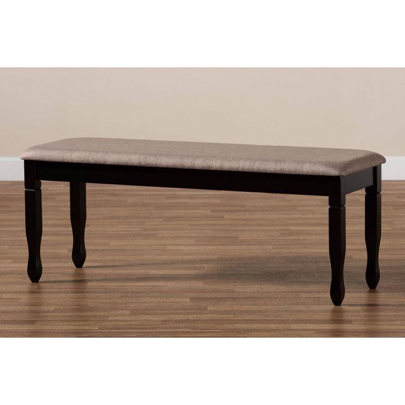 Corey Fabric Upholstered and Wood Dining Bench - Baxton Studio