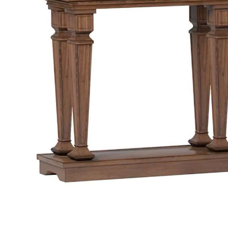 72" Garrison Accent Table Oak - Acme Furniture: Streamlined Sofa Table, Solid Wood, Display Shelf