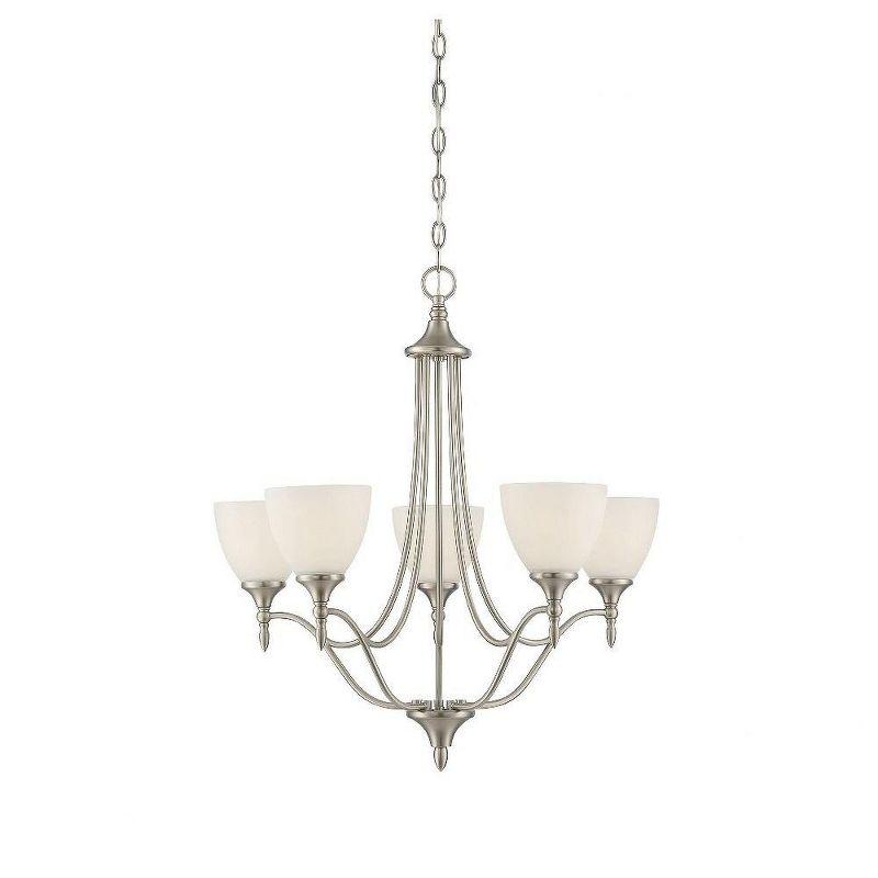 Savoy House Herndon 5 - Light Chandelier in  Satin Nickel