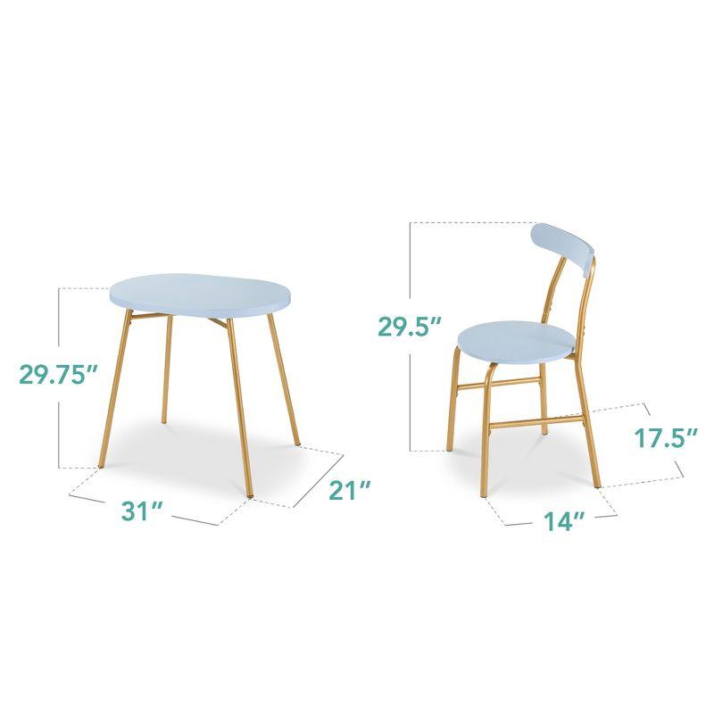 Best Choice Products 3-Piece Modern Oval Dining Table Set, Small Kitchen Dinette w/ 2 Chairs