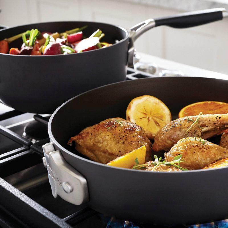 Select by Calphalon with AquaShield Nonstick 9pc Space-Saving Cookware Set: Stackable Pans, Stay-Cool Handles, Dishwasher-Safe
