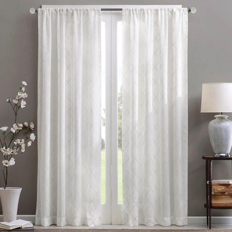 Nirod Diamond Sheer Window Curtain Panel