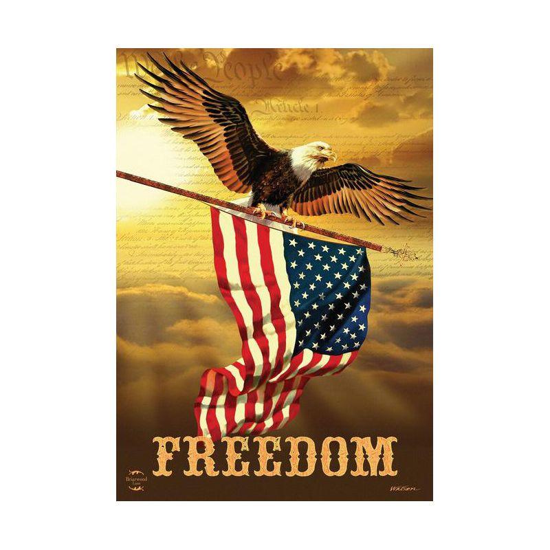 Freedom Patriotic House Flag Bald Eagle USA 28" x 40" Briarwood Lane