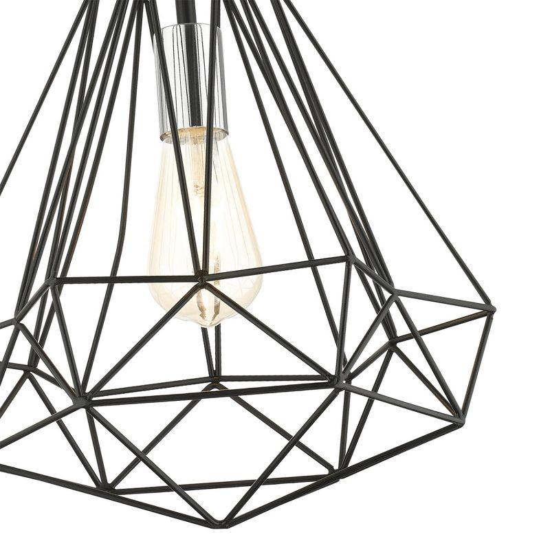 Livex Lighting Knox 1 - Light Pendant in  Shiny Black