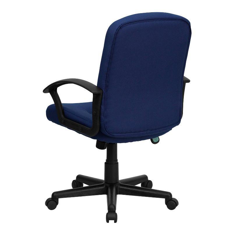 Flash Furniture Mid-Back Fabric Executive Swivel Office Chair with Nylon Arms (Set of 2)