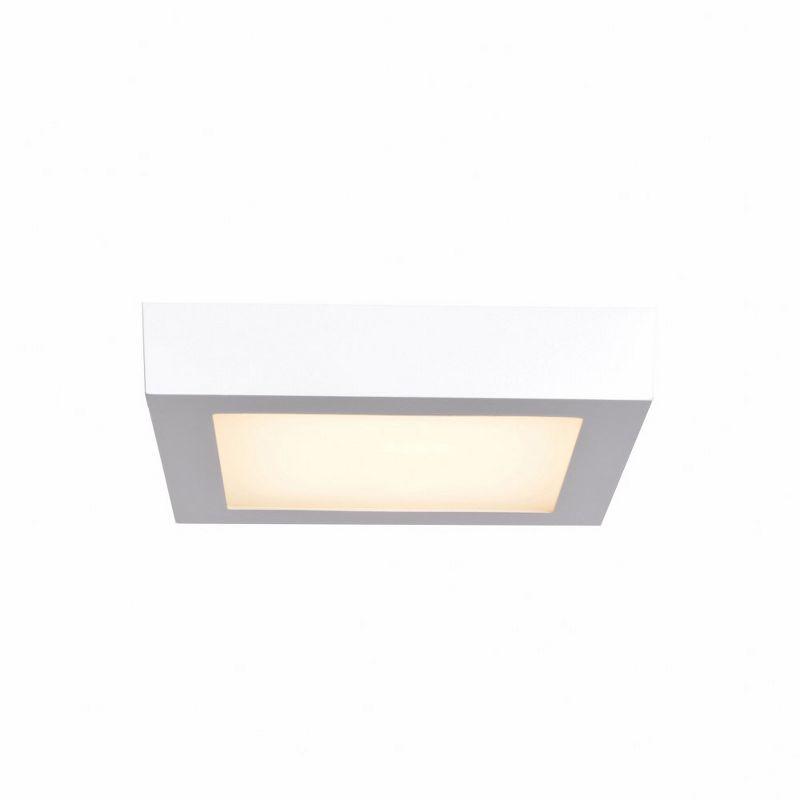 White Glass LED Flush Mount Ceiling Light