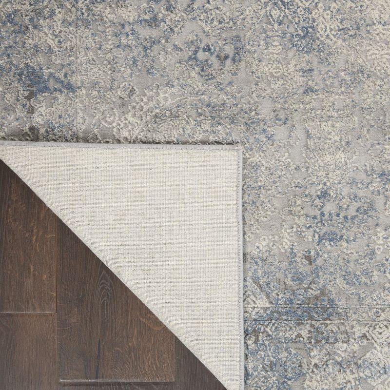 Nourison Rustic Textures Vintage Persian Indoor Area Rug Ivory Light Blue 3'11" x 5'11"