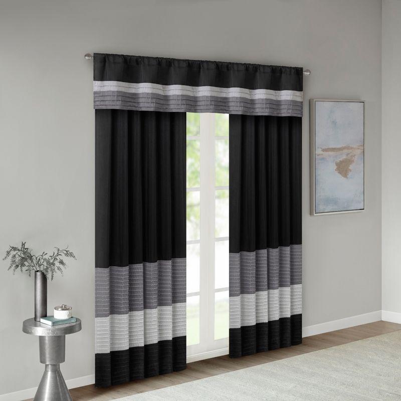 Madison Park Amherst Polyoni Pintuck Window Valance