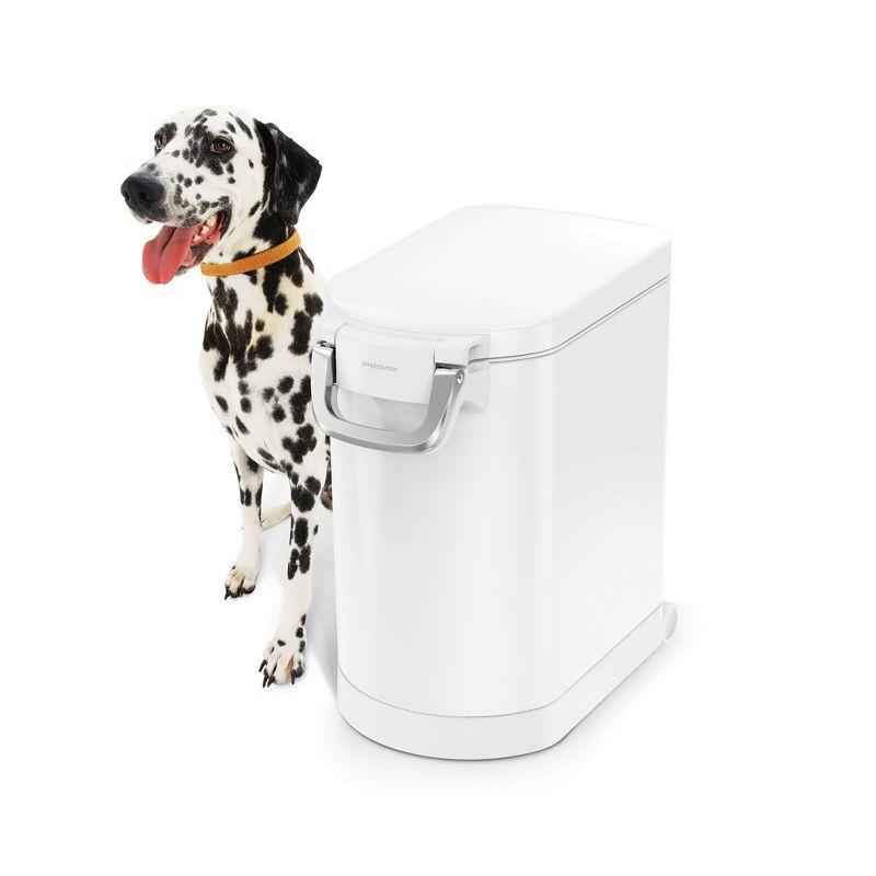 simplehuman Pet Food Storage Container Stainless Steel for Dog Food, Cat Food, and Bird Feed