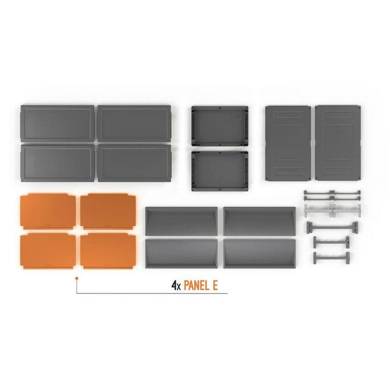 Sterilite Sterilite Adjustable 4-Shelf Gray Storage Cabinet With Doors (Set of 2)