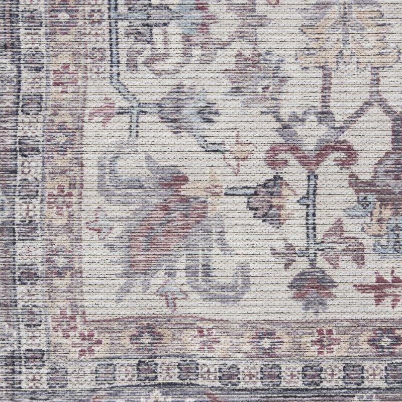 Machine Washable Oriental Gray Area Rug