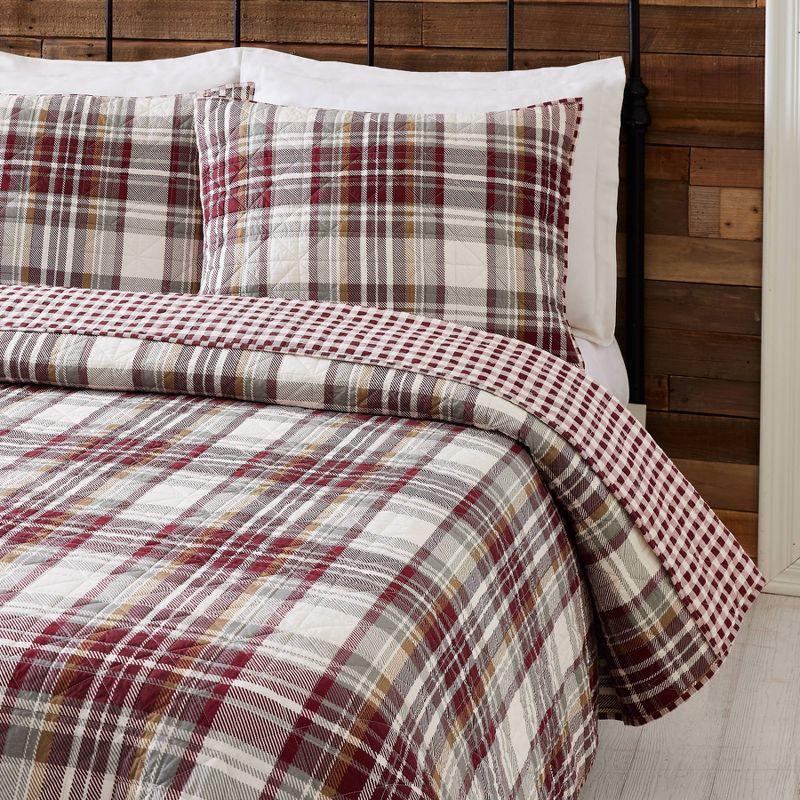 Laurel & Mayfair Cotton Twill Plaid Quilt Set