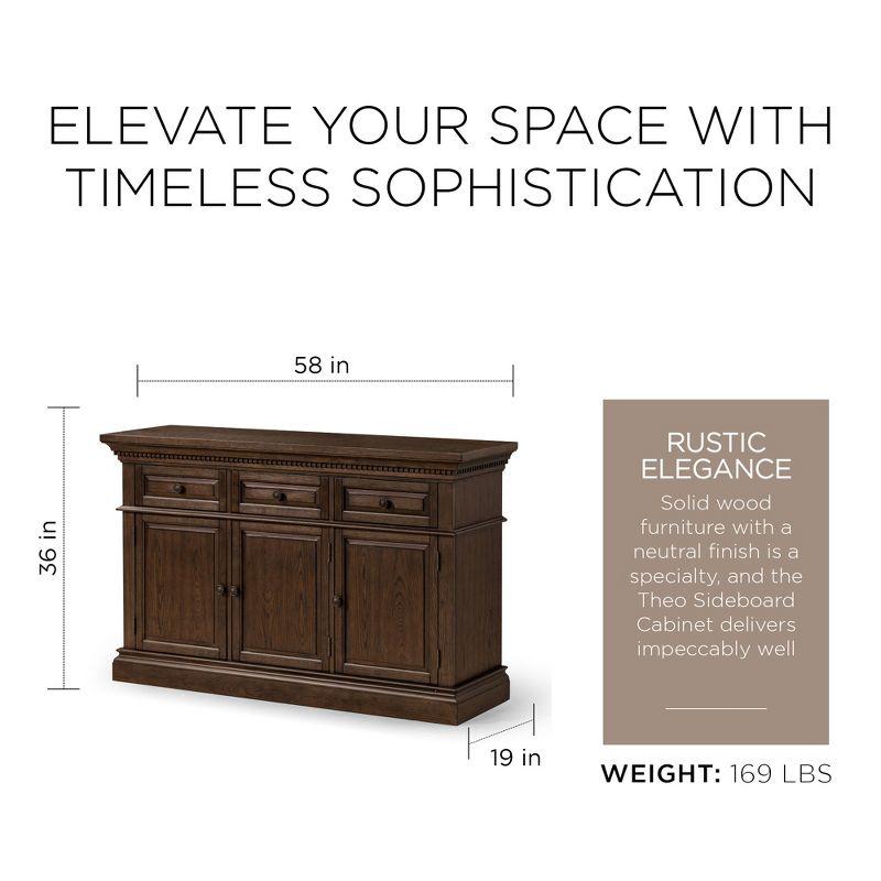 Maven Lane Maven Lane Theo Wooden Sideboard in Antiqued Finish