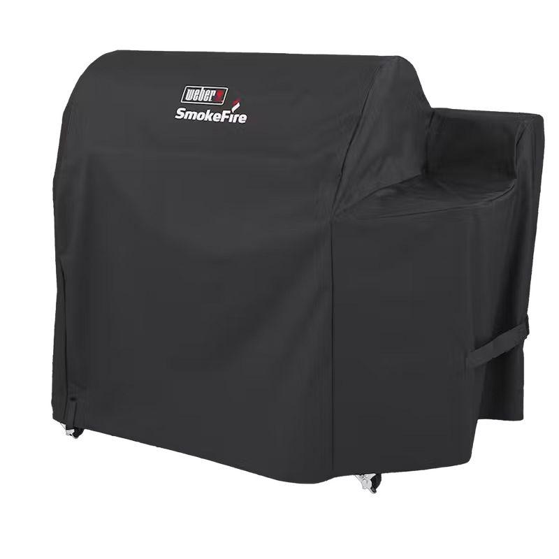 Weber SmokeFire 36 Inch Heavy Duty Lightweight BBQ Cover Compatible with SmokeFire EX6, EPX6, and ELX6 Wood Pellet Grill, Black