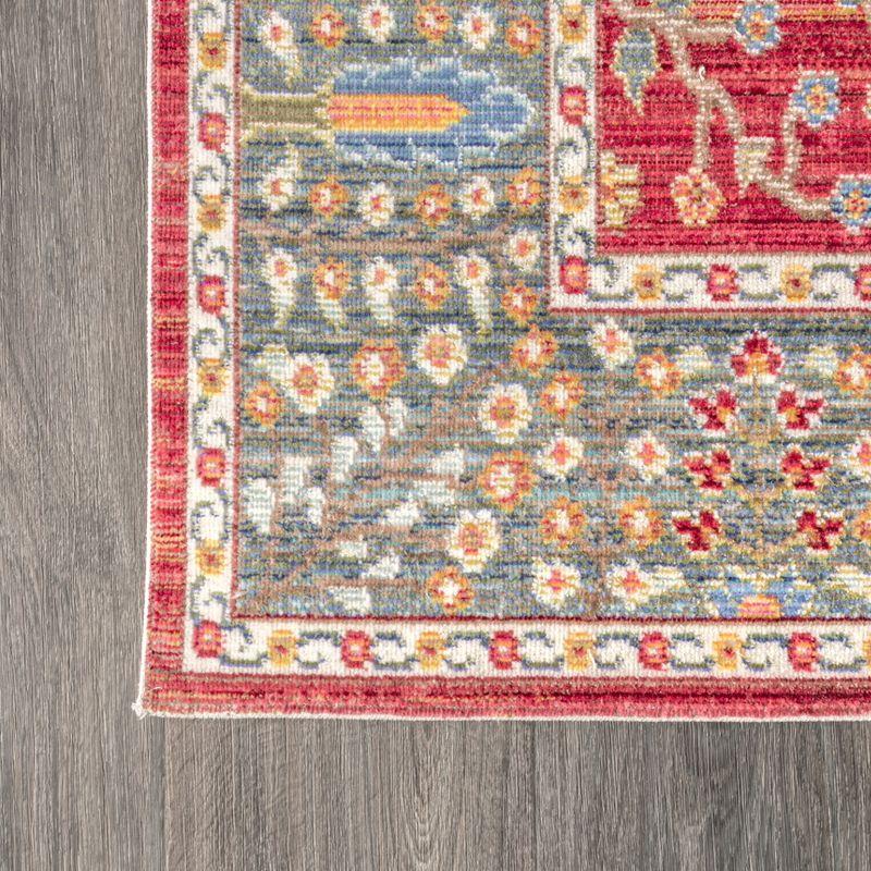 India Flower and Vine Area Rug - JONATHAN Y