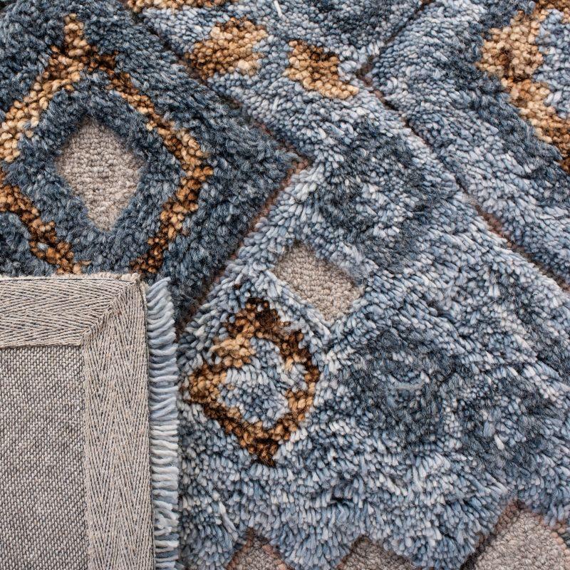 Casablanca Shag CSB618 Hand Tufted Indoor Area Rug - Grey/Gold - 5'x8' - Safavieh