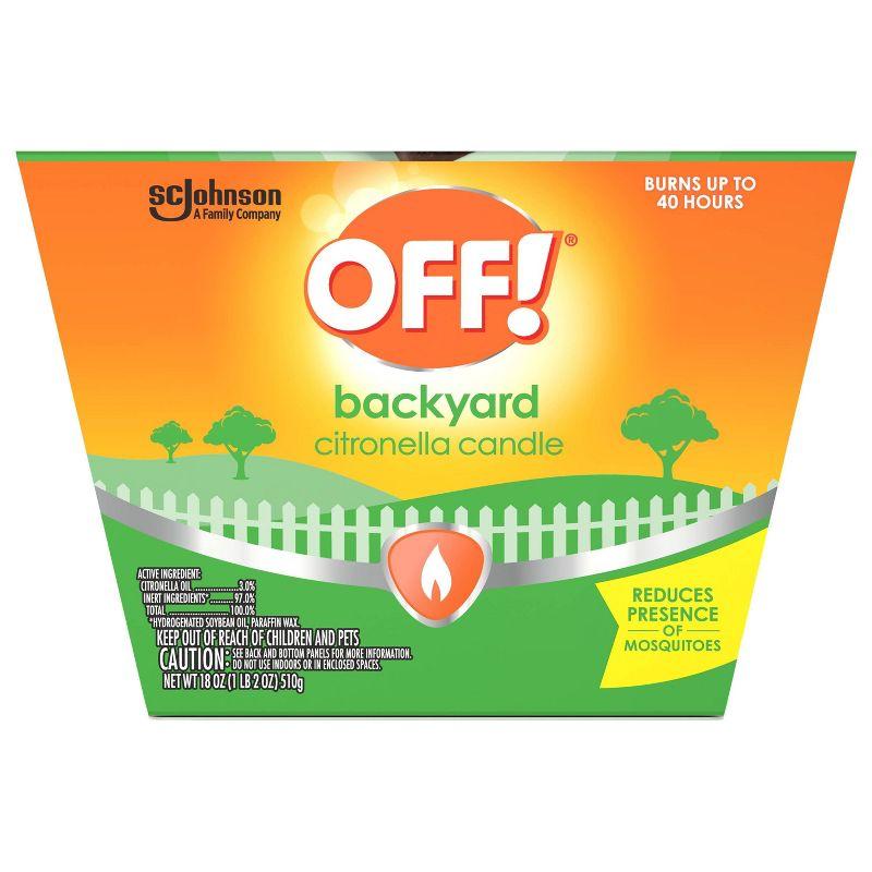 OFF! 18oz Citronella Candle Outdoor Bug Deterrent Mosquito Candle - 18oz