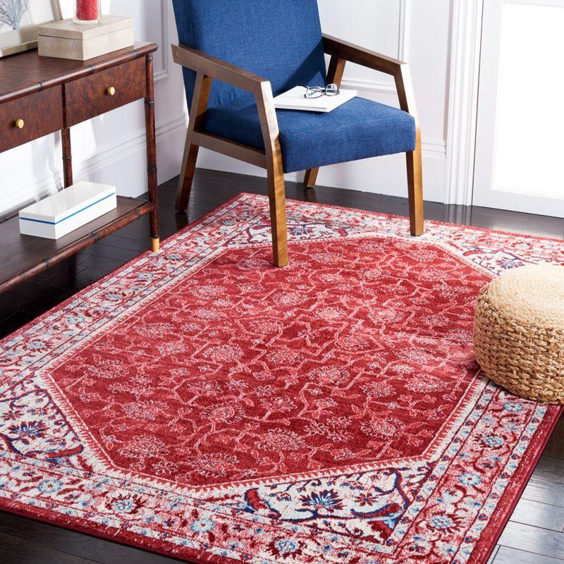 Brentwood BNT853 Power Loomed Indoor Area Rug - Blue/Red - 6'7"x6'7" - Safavieh