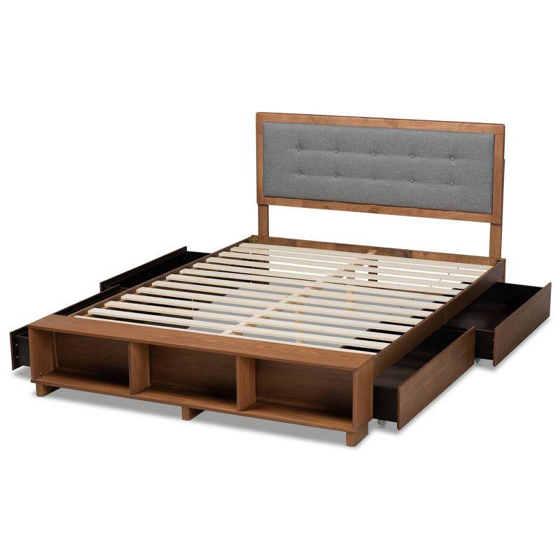 4 Drawer Cosma Transitional Wood Platform Storage Bed - Baxton Studio