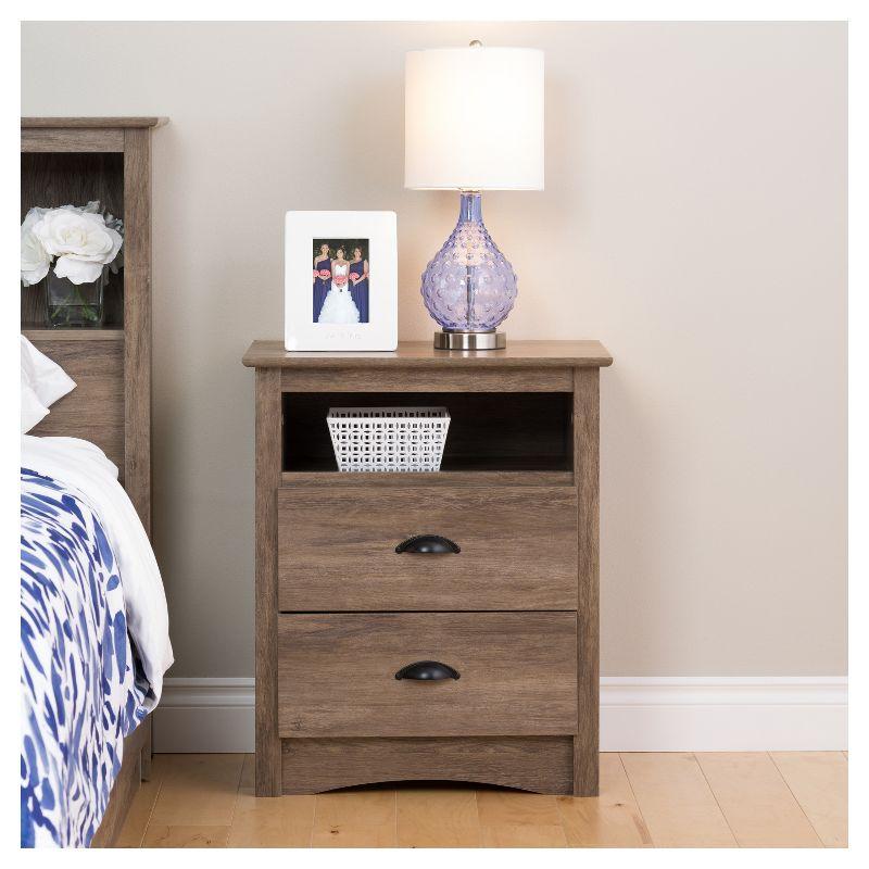 Salt Spring 2 - Drawer Nightstand - Drifted Gray - Prepac