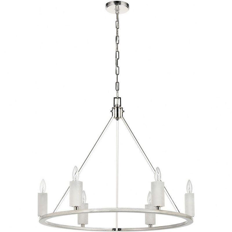 Alwitt 6 - Light Dimmable Wagon Wheel Chandelier