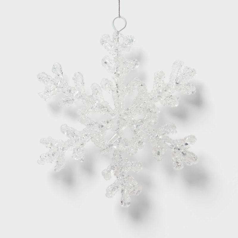 Clear Acrylic Snowflake Christmas Tree Ornament