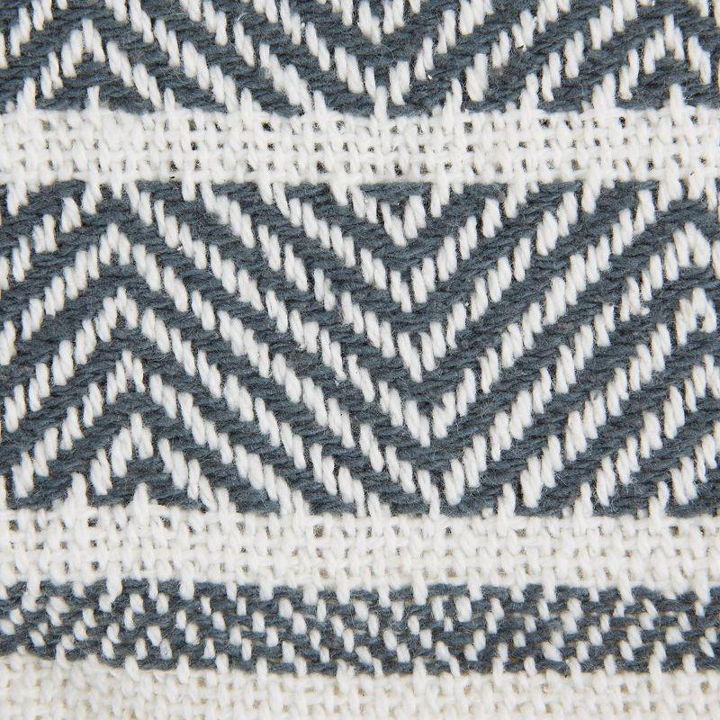 2-Tone Chevron Striped Throw Blanket Stone/Mineral - Design Imports: Hypoallergenic, Machine Washable, 50x60"