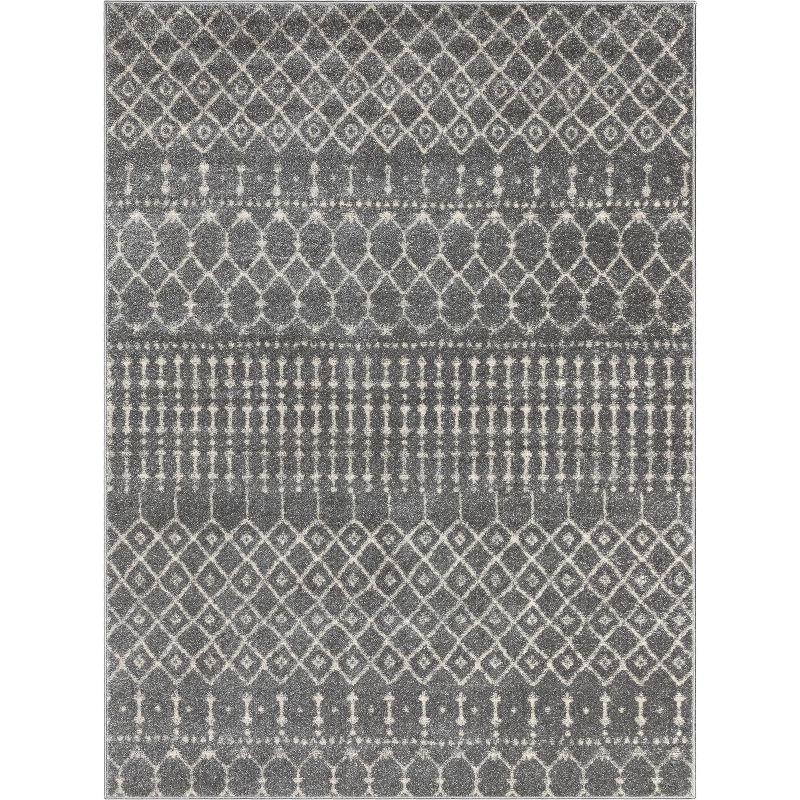 Well Woven Mystic Colette Moroccan Trellis Grey Area Rug