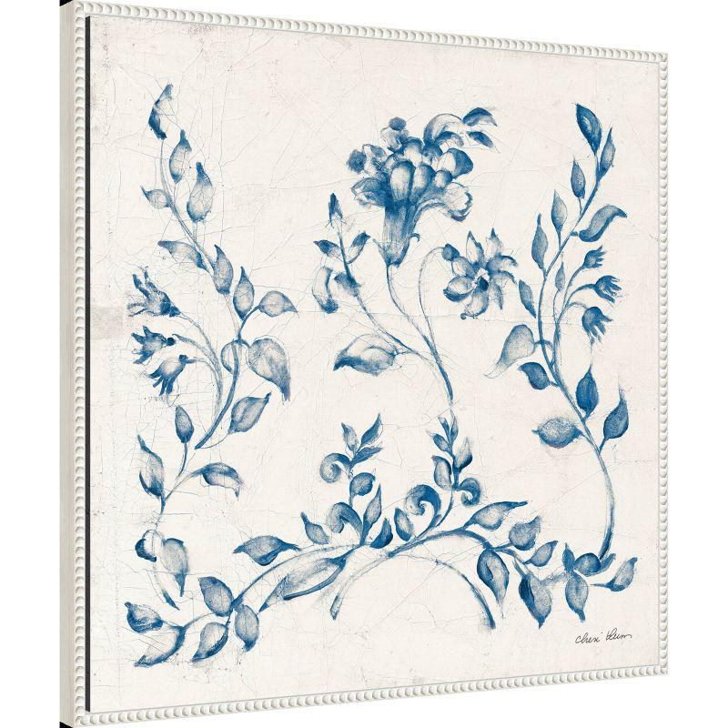 Amanti Art Swedish Tile IV Blue by Cheri Blum Canvas Wall Art Print Framed 30 x 30