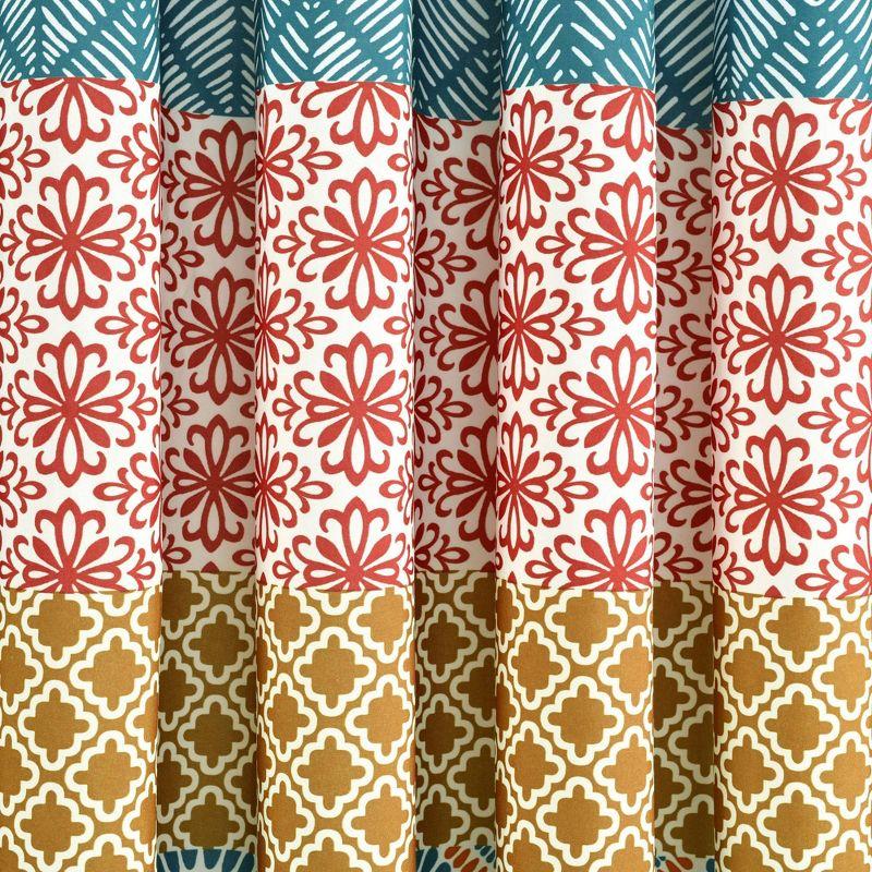 Lush Decor Bohemian Semi-Sheer Curtain Panel