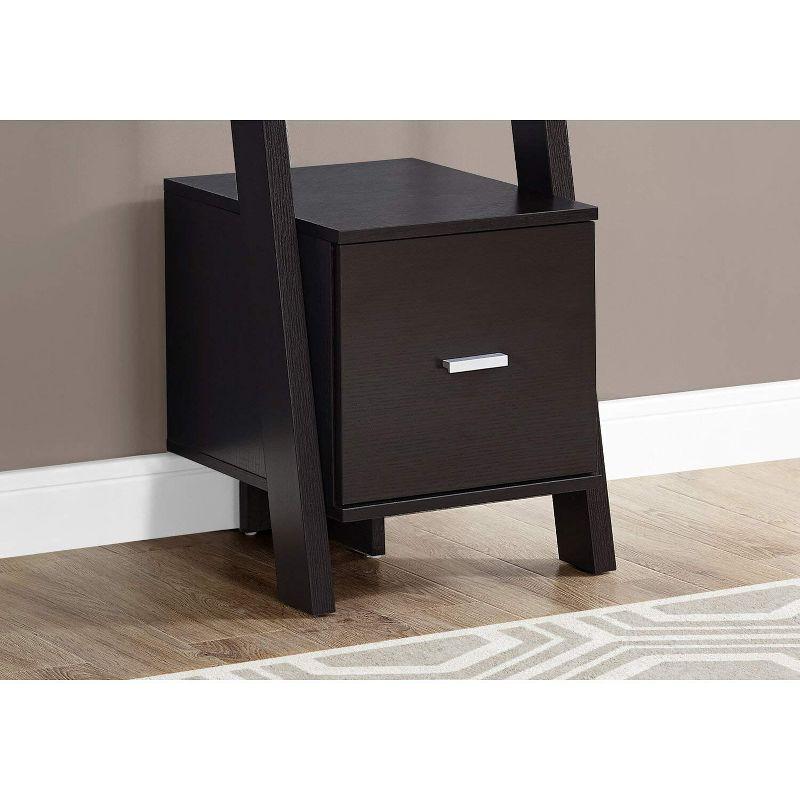 Monarch Specialties Bookshelf Bookcase Etagere Corner Ladder 69InchH Office Bedroom Laminate Brown Contemporary Modern