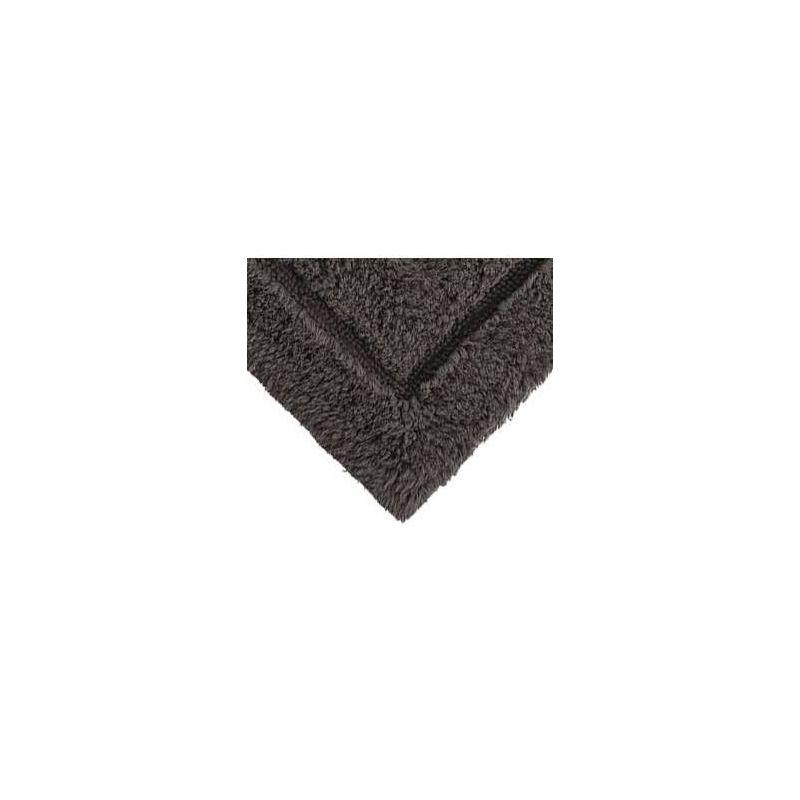 Luxurious Black Cotton Bath Rug with Non-Slip Backing