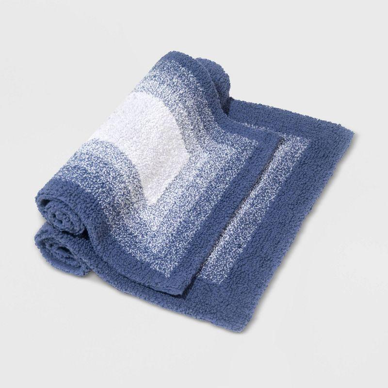 2pc Whitney Ombre Reversible Bath Rug Set - Chesapeake