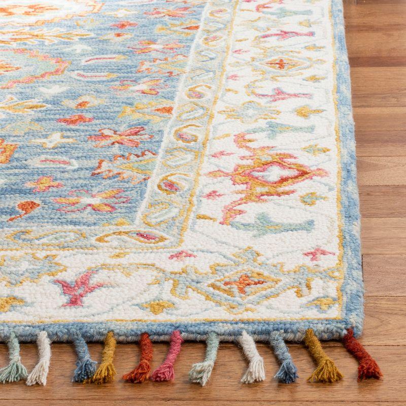 Aspen APN117 Hand Tufted Indoor Accent Rug - Blue/Ivory - 2'3"x5' - Safavieh