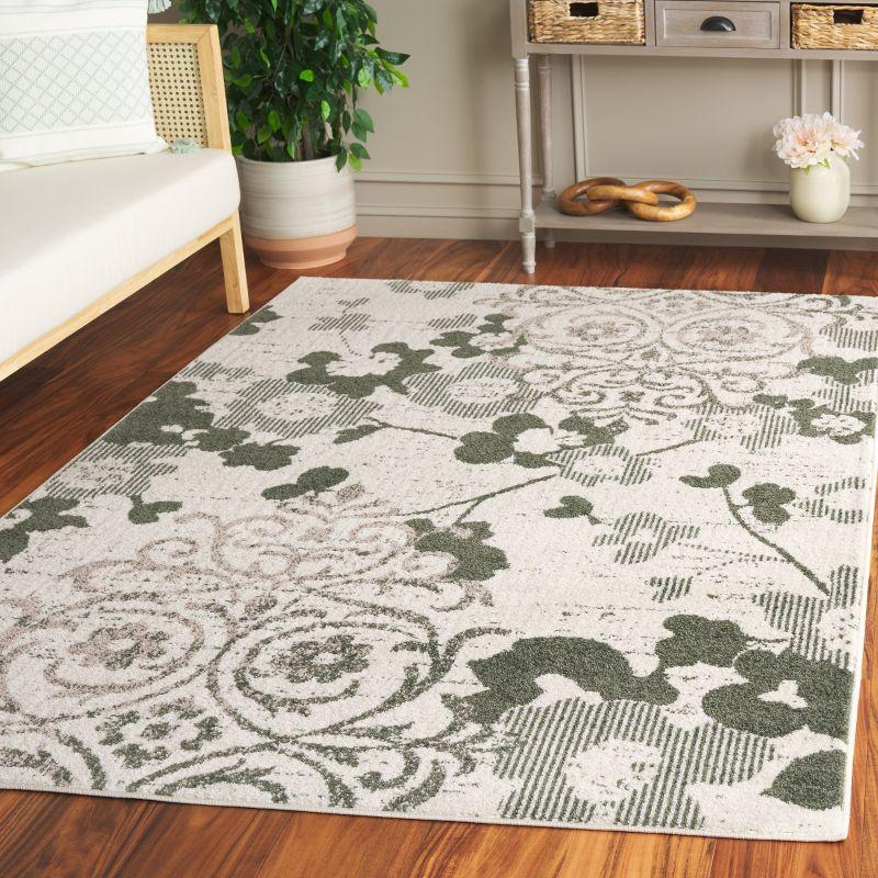 Adirondack ADR114 Machine Made Indoor Area Rug - Ivory/Dark Green - 9'x12' - Safavieh