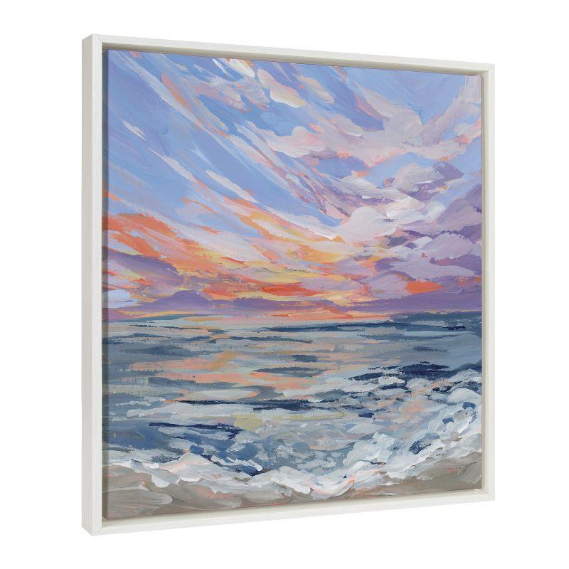 Kate and Laurel Sylvie Virginia Framed Canvas by Emily Kenney, 22x22, White