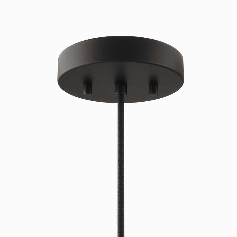 Contemporary Black Bowl LED Pendant Light for Indoor/Outdoor