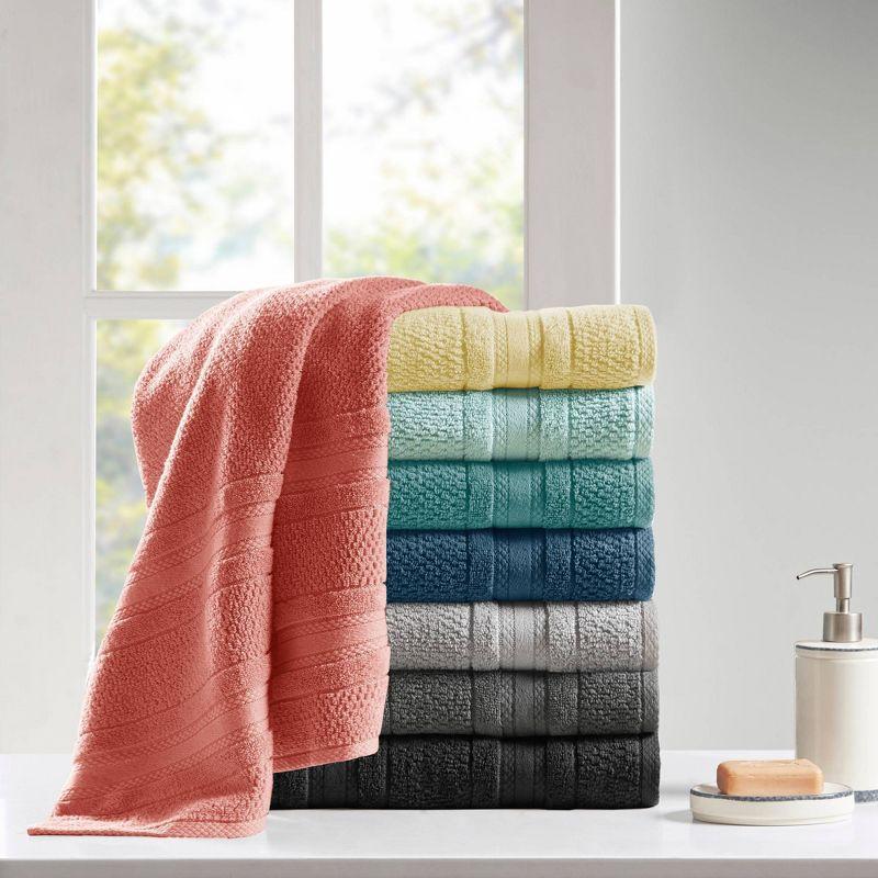 Silver Fast-Drying Cotton 6-Piece Towel Set