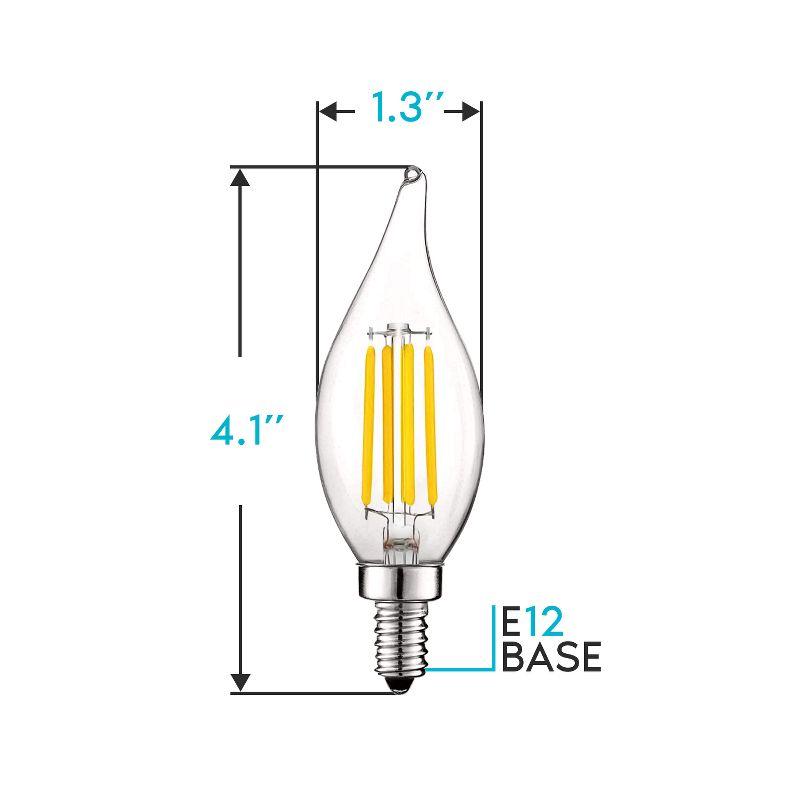 Equivalent B11 E12/Candelabra Dimmable 3500K LED Bulb