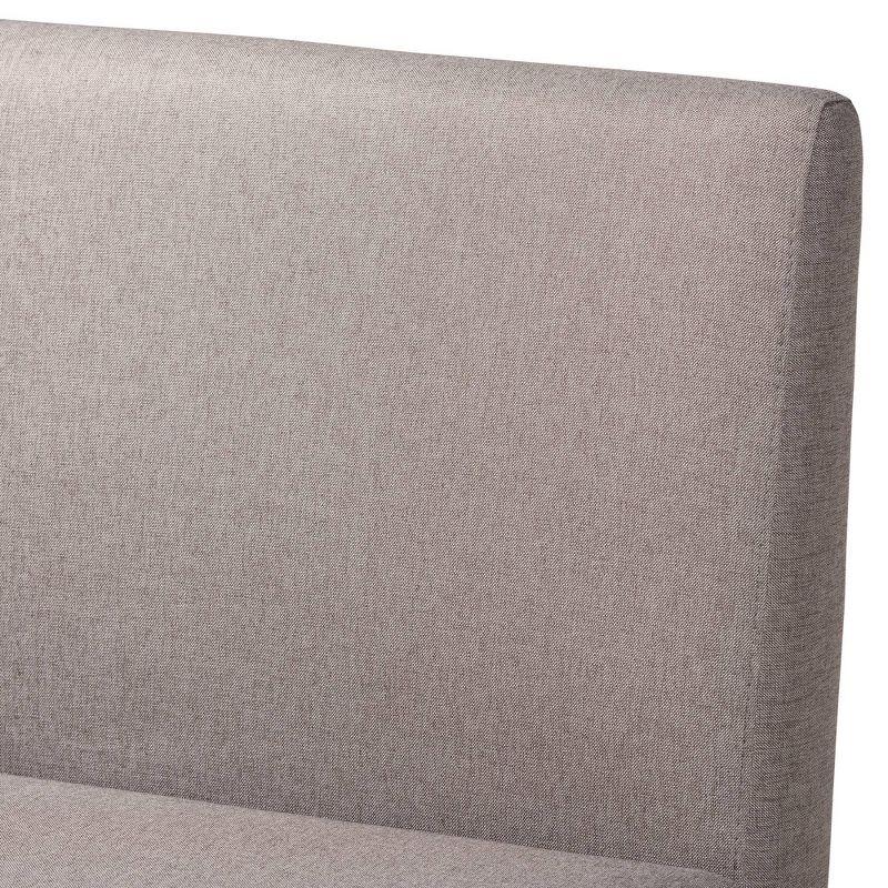 5pc Odessa Mid-Century Modern Dining Set: Corner Bench, Chairs & Table - Baxton Studio