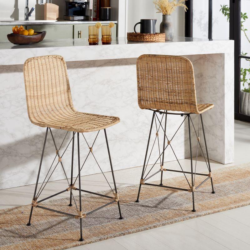 Dakota Fields Finlaggan Weaved Counter Stool (Set of 2)