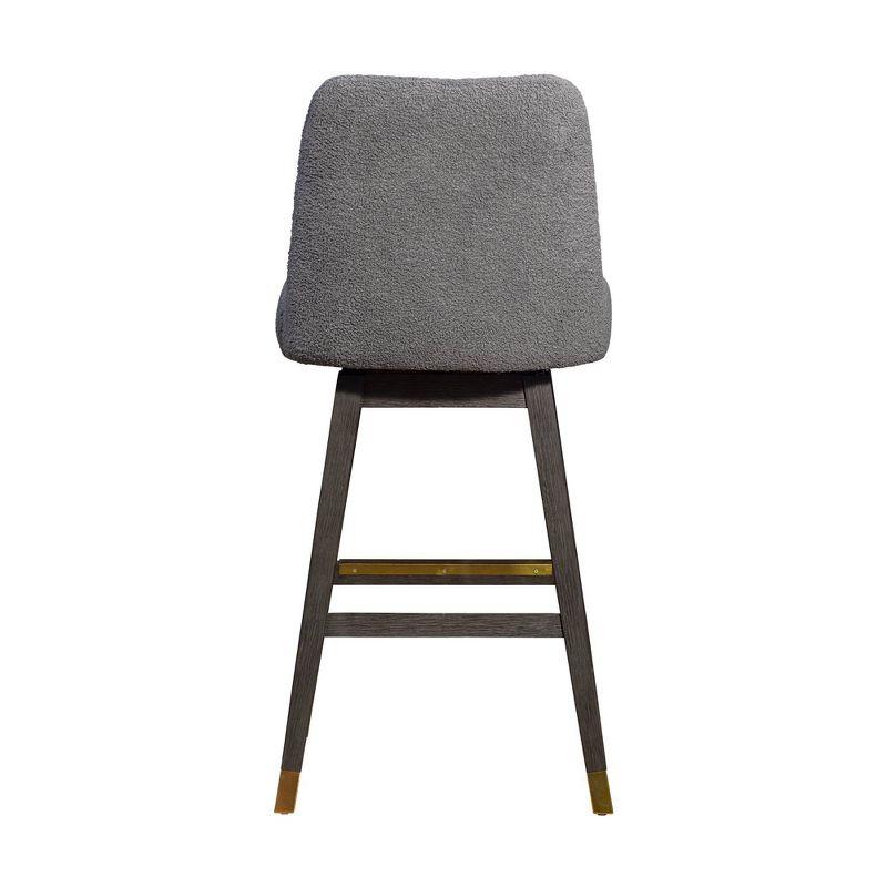 Armen Living 40" Amalie Swivel Barstool Gray