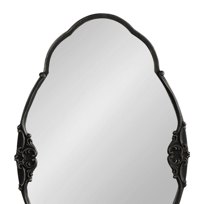 Kate & Laurel All Things Decor 30"x18" Novella Vintage Glam Ornate Mirror Black: Baroque-Inspired, Wall-Mounted