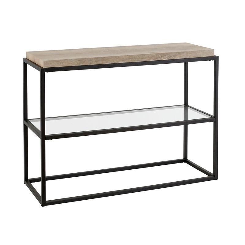 Wooden Console Table in Black - Henn&Hart