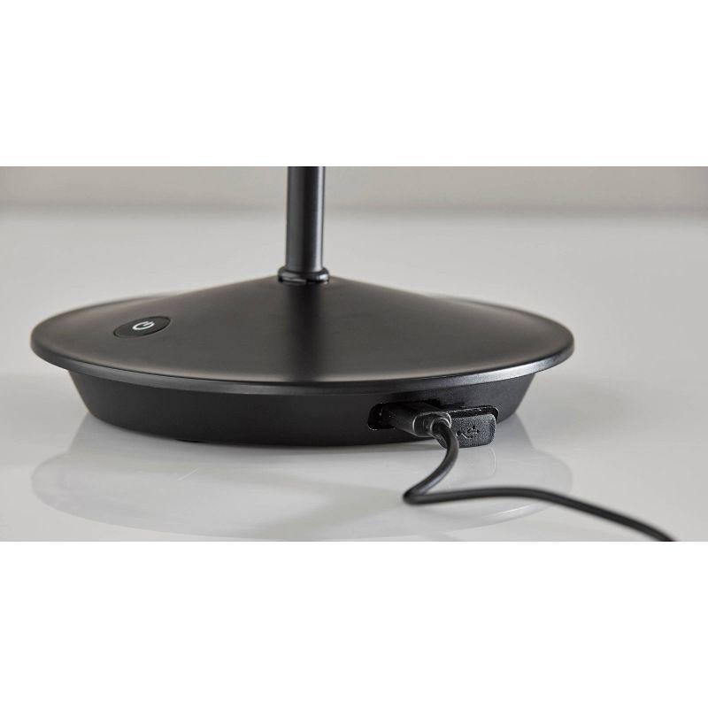 Adesso Benny Cordless Table Lamp (Includes LED Light Bulb) Black: ETL Listed, Touch Sensor, 3-Way Light Settings