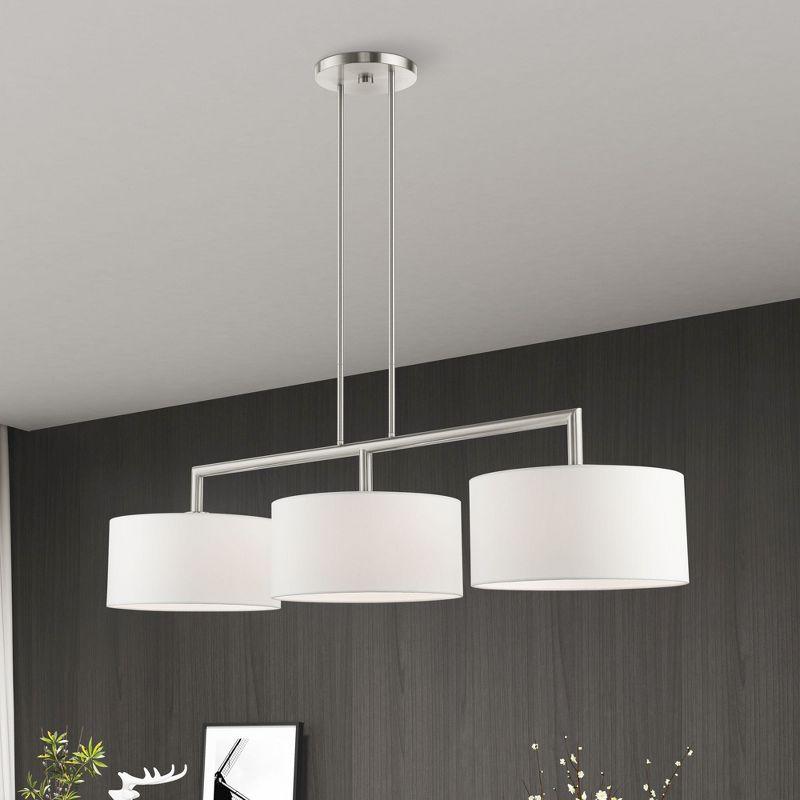 Livex Lighting Meridian 3 - Light Chandelier in  Brushed Nickel