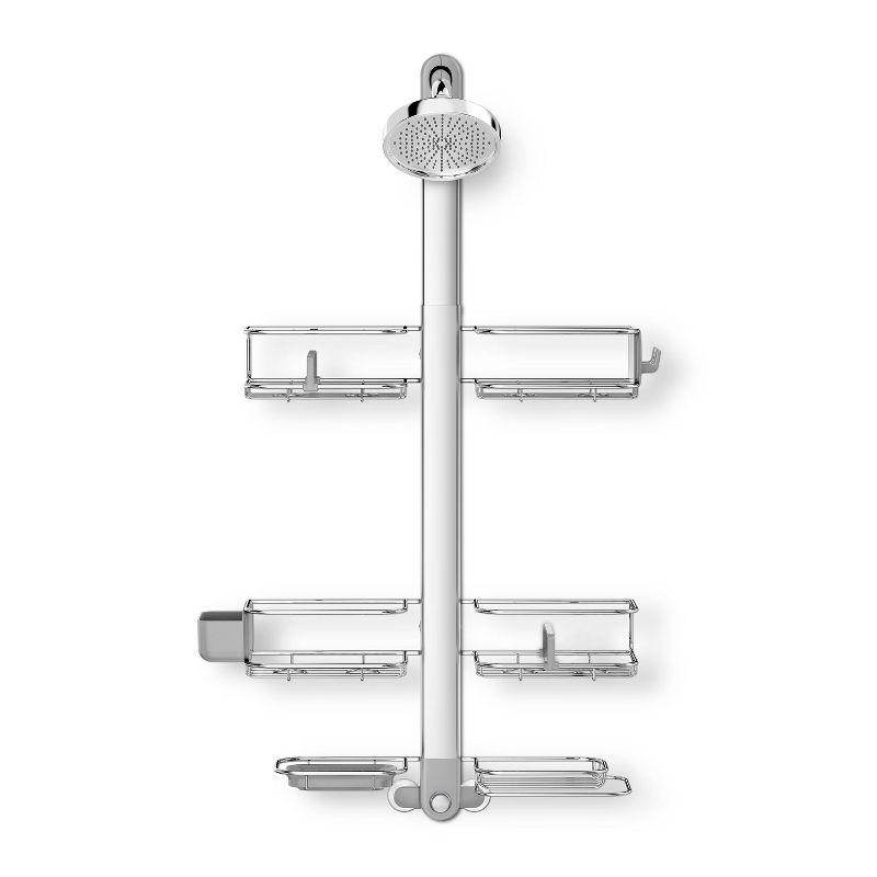 Simplehuman Adjustable Shower Caddy, Stainless Steel and Anodized Aluminum